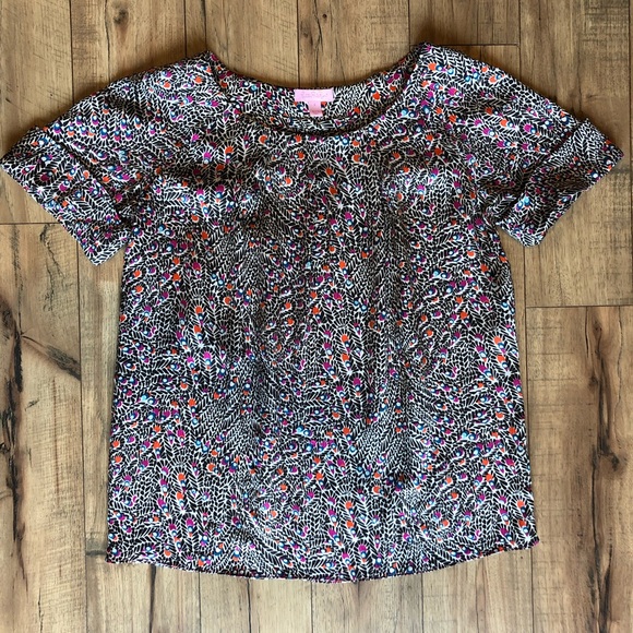 Lilly Pulitzer Short Sleeve Silk Blouse - Picture 2 of 8